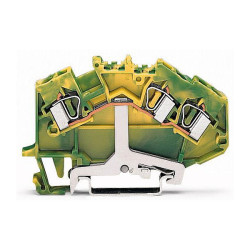 WAGO 781-637/999-950 3-conductor Gnd. Terminal Block Ex e II Grn-yellow