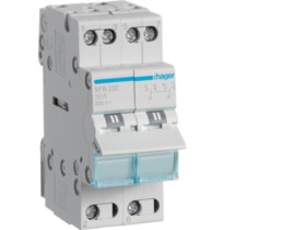 Modułowy przełącznik instalacyjny I-0-II punkt wspólny od dołu 2P 32A 230VAC SFB232 HAGER