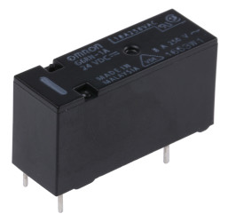 Przekaźnik mocy 24V dc SPST Omron, montaż PCB 2620Ω Otwór przezierny