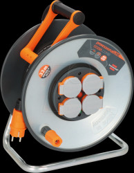 9192330100 Cable reel SteelCore RN, 33 m, 4x earthed socket, steel, BGI 608