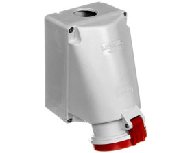 Gniazdo naścienne 2-częściowe 63A 5p 6h 400V IP44 zaciski śrubowe MEN1145A