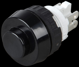 1.10.001.011/0104 Button, NO, 250 V, 0.7 A, Ø 15.2 mm, black