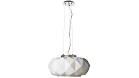 Lampa Elena Fi460*H1500mm 1Xe27 Biała Szkło + Metal