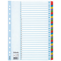 Esselte 100164 Multicoloured Mylar Tabbed A4 Index 1 - 31 160gsm Board