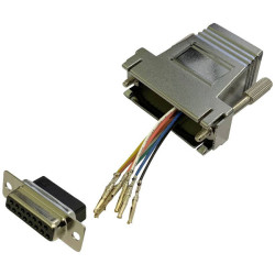 BKL 10121120 Adapter D-Sub 15-pin to RJ45 socket freely assembled