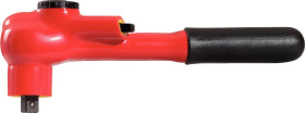 Grzechotka dwukierunkowa 3/8" z izolacją ochronną z mechanizmem blokującym, 32 zęby KS Tools 117.3800