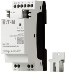 Input/output expansion module for easyE4, I/O: 8, (W x H x D) 36 x 90 x 58 mm, 197219