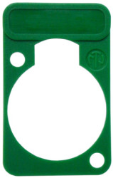 Marking plate, green for XLR panel socket, DSS-GREEN