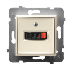 ARIA Gniazdo głośnikowe pojedyncze ecru GG-1U/m/27