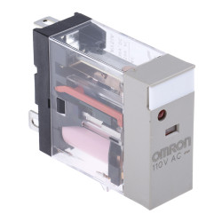 Przekaźnik mocy 110V ac SPDT Omron 10 A 900mW, Wciskane 4600Ω Wciskane