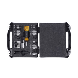 Zestaw wierteł Bernstein Końcówka wkręcająca Stal nierdzewna 46 szt. Zestaw końcówek