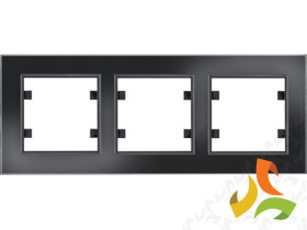 LUMINA PASSION Ramka 3 potrójna pozioma szkło czarne WL9231 HAGER