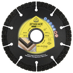 Klingspor 355723 DT 900 ACR Special Tarcza tnąca diamentowa Średnica 115 mm Średnica otworu 22.23 mm Materiały budowlane