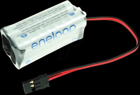 Rechargeable battery pack, NiMh, 750 mAh, 4.8 V, 4 cells, cube