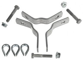 Obejma zaciskowa do mocowania odciągów SR-3050