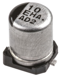 Kondensator 10μF 25V dc SMD Panasonic roztaw: 1mm 4 (Dia.) x 5.4mm