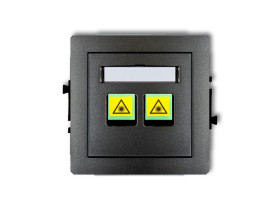 DECO Gniazdo światłowowode/optyczne podwójne grafitowy 11DGOP-2 KARLIK