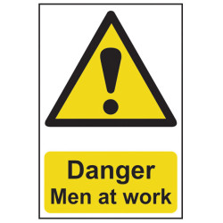 Scan 4104 Danger Men At Work - PVC 400 x 600mm