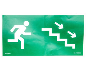 Piktogram 150x300 prawo doł schody 9849031