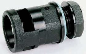 Łącznik do kanałów kablowych PMA gwint PG48 48mm Złącze proste PA 6 IP68 Czarny