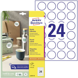 Avery-Zweckform L3415-10 All-purpose labels 40mm white paper permanent 240pcs