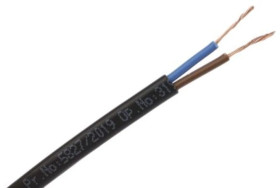 Sieciowy kabel zasilający 2 Core Polichlorek winylu PVC Sheath Czarny 5.34mm od , 300 V