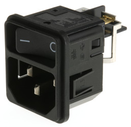 Złącze IEC IEC C14, na Zatrzask Męski 12A Proste Schurter