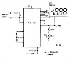 Low-Power, 3 1/2 Digit A/D Converter