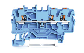 Blok zacisków przelotowych WAGO poziomy: Pojedynczy 22 → 12AWGWciskany zacisk Cage Clamp TOPJOB S, 2202 raster: