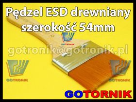 Pędzel ESD do topników i past 54mm drewniany
