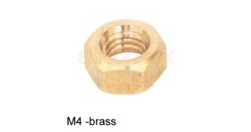 M4 plain brass hex nut