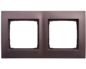 Simon 54 Premium Ramka podwójna brąz mat DR2/46