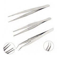 3 pcs Tweezers Set - Modeling Tweezers 00801 - Stainless Steel