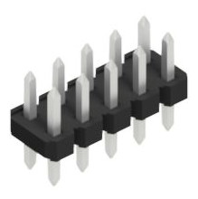 Pin header, 10 pole, pitch 2.54 mm, straight, black, 10058515