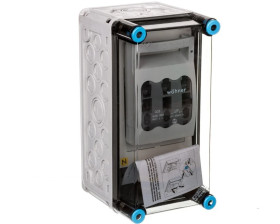 Skrzynka Mi z rozł. bezp. mocy, IP 65, wlk.1 - 150x300x170, 1xNH 00, 125A, 3-bieg.+PE+N Mi 5150 2000188