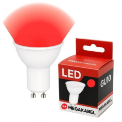 Żarówka GU10 LED CZERWONA BARWA 230V 3W 350 lm 38 CY-29 RED MEGAKABEL