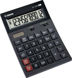 Canon AS-1200 Kalkulator stołowy czarny Wyświetlacz: 12 energią słoneczną, bateryjne (S x W x G) 119 x 37 x 177 mm
