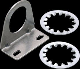 Mounting bracket, 58 x 58 x 28 mm for sensors in cylindrical design, E10737