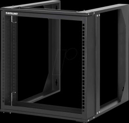 716185 19" lab rack, 9 U, 450 mm depth, flatpack, black