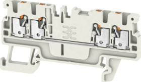 Through terminal block, push-in connection, 1.5 mm², 17.5 A, 6 kV, light gray, 2534420000