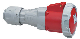 Złącze przemysłowe - zasilające 125A Gniazdo 415 V 3P + N + E Żeński Legrand Czerwony Montaż na kablu IP67