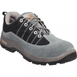 Półbuty z dwoiny welurowej i nylonu typu mesh podeszwa z dwuwarstwowego pu kolor szaro-czarny rozmiar 45 PIED RIMI2SPGN45