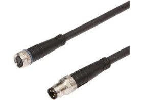 Złącze kablowe M8 żeński 4pin prosty M8 męski 4pin prosty z kablem 2m PUR VK200F75