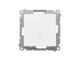 SIMON 55 Wyłącznik zwierny przycisk „światło” z podświetleniem LED szybkozłącza biały mat TS1L.01/111 KONTAKT SIMON