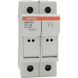 Uchwyt bezpiecznikowy montowany na szynie Mocowanie szynowe rozmiar: 10 x 38mm 32A 690 V ac → 1kV ac/dc Mersen