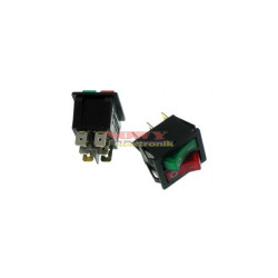 Przełącznik podśw.podwój.230V AC czerwony+zielony T120