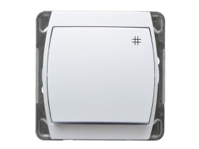 GAZELA Wyłącznik krzyżowy biały ŁP-4J/m/00 OSPEL