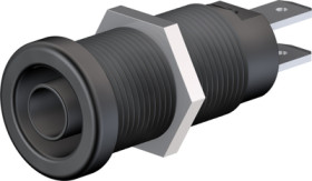 4 mm socket, flat plug connection, mounting Ø 12.2 mm, CAT IV, purple, 66.9131-26