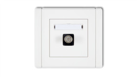 Flexi Gniazdo Antenowe Pojedyncze Tv Biały Fgtv-1