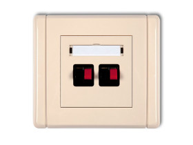 FLEXI Gniazdo głośnikowe podwójne beżowy 1FGG-2 KARLIK